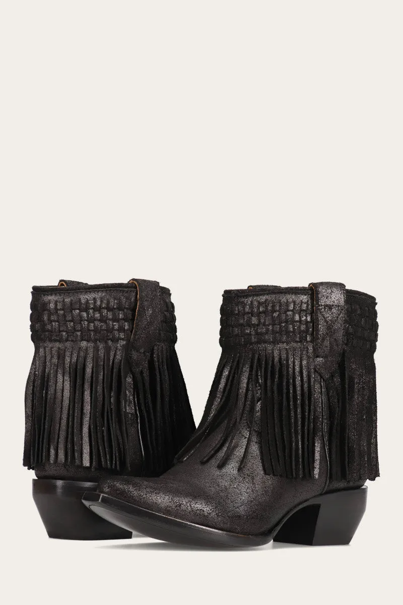 Sacha Short Fringe Bootie