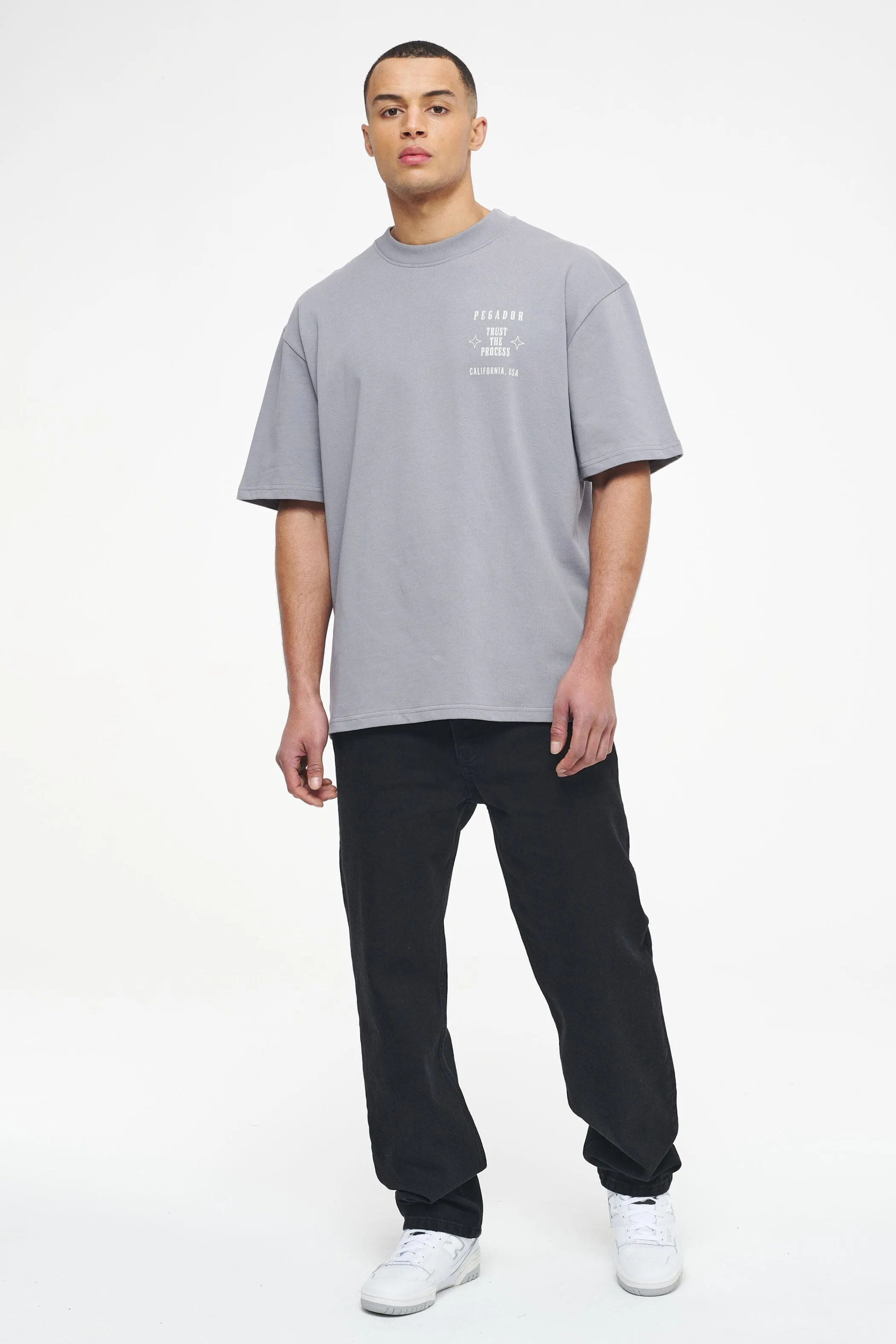 Salal Oversized Tee Vintage Washed Dusk Grey