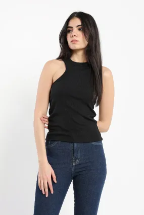 Scoop Tank Top - Black