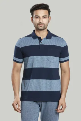 Stripe Jacquard Polo