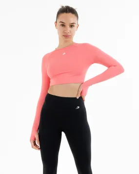 Training Long Sleeve Crop Top - Pink