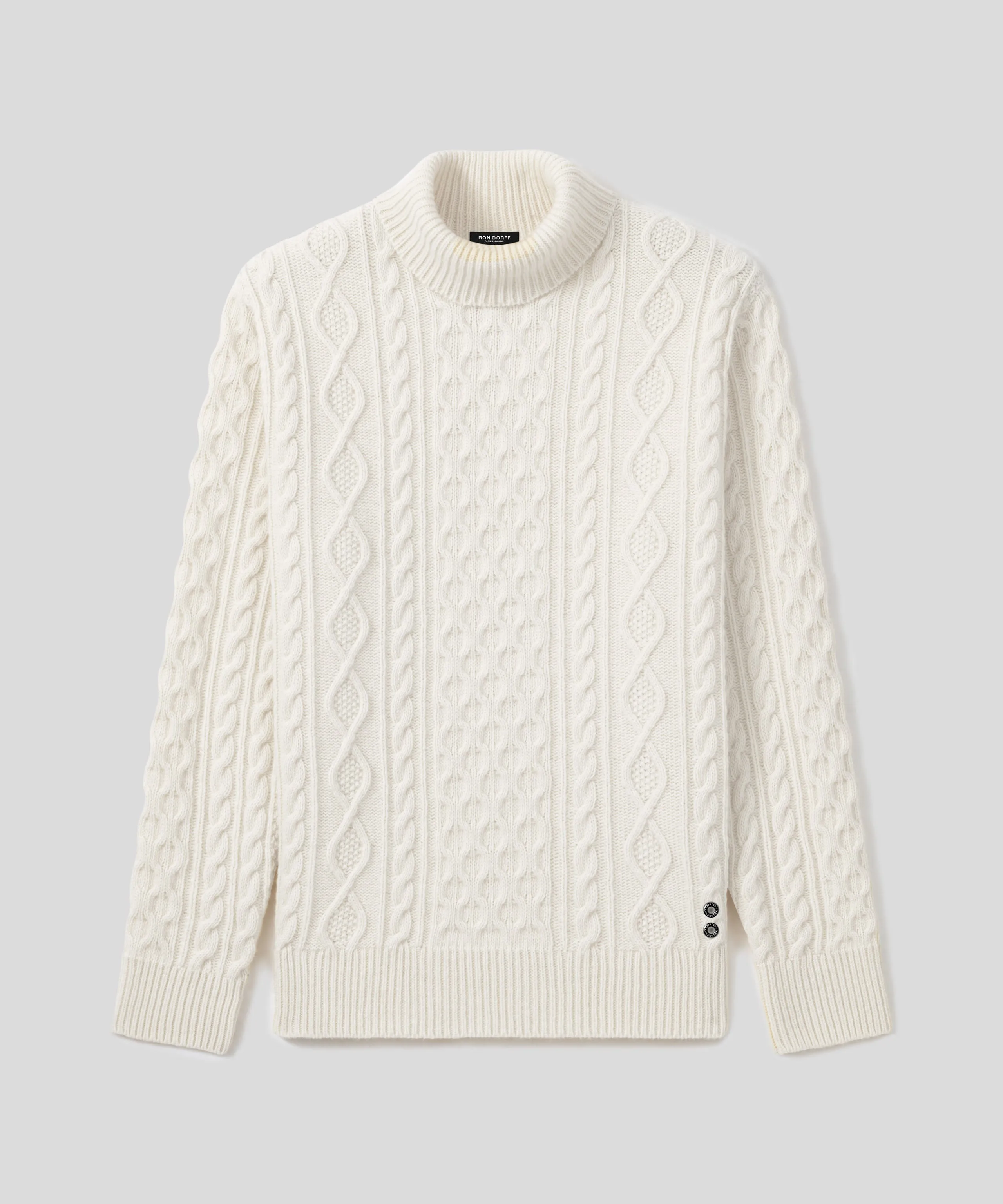 Wool Cashmere Telemark Sweater Turtle Neck: Off White